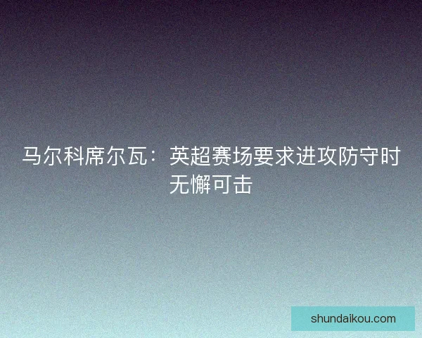 马尔科席尔瓦:英超赛场要求进攻防守时无懈可击 马尔科席尔瓦:英超赛场要求进攻防守时无懈可击